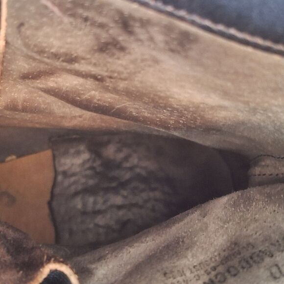 Craddock Terry Combat Grunge Biker Boots Black Leather Punk Emo Mens size 10D - Picture 15 of 16